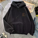 Y2K New American Letter Embroidered Lambswool Collar Cotton-Padded Jacket Trend Street Hip-Hop Loose Casual Joker Couple Coats