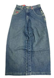 Vintage Jeans Y2K New Harajuku Hip Hop Letter Embroidered Baggy Jeans Denim Pants Men Women Goth High Waist Wide Trousers