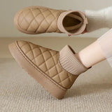 2024 New Winter Fashion Short-tube Slip-on Warm Bread Cotton Shoes Uggs  Winter Boots Snow Boots Women's Velvet Thickening