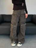 Women Y2k Cargo Jeans Baggy Harajuku Aesthetic Denim Trousers High Waist Jean Pants Vintage Japanese 2000s Style Trashy Clothes