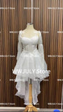 DERMEARN EPure Color Fairy Midi Dress Women White Elegant Evening Party Dress Beach 2024 Spring Casual Long Sleeve Fashion Dress Korean