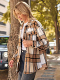 Womens Fall Outfits Fashion Clothes Shackets Flannel Plaid Button Down Long Sleeve Shirts Jackets 2024