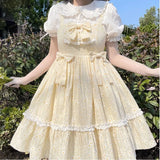 2024 Summer New Lolita White Shirts Women Kawaii Peter Pan Collar Lace Blouses Y2k E-Girl Puff Sleeve Bottoming Blusas Mujer