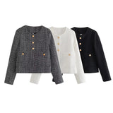 Y2k Fashion Jackets For Women 2023 Spring Autumn O-Neck Chic Coats Female Casual With Pockets Vintage New In Outerwear