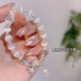 Bracelet Strand Beads Moonlight Stone Crystal Fashion Jewelry for Women Non Fading Charm Hand Decoration Accessories Girls Gift