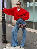 Vintage Knitted Woolen Jackets Women Casual V-neck Long Sleeve Female Short Coats 2024 Autumn Winter Fashion New Lady Outwears