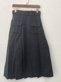 Women Suits Zipper Sleeveless Jacket Vest +High Waist Lace-up Split Pocket Mid-calf Skirt Summer New Tide Streetwear