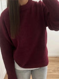 2024 Autumn Winter Women Solid Knitted Pullover O Neck Loosen Casual Sweater Female Long Sleeve Fashion Commute Chic Pullovers
