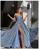Homecoming Party Dress Big Swing Off Shoulder Luxury Evening Dresses for Woman 2024 Diamond Sequins Formal Gowns Dress