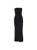 Women's Black Goth Bodycon Evening Dress Vintage Emo Sleeveless Long Dresses Y2k Elegant One Piece Frocks 2000s Fashion Clothes