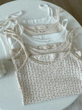 Dermearne Floral Eyelet Bow Cotton Crop Tops Summer Lace Trim Sleeveless Slim Tank Top Women Preppy Style Sweet Camisole Y2k Clothes