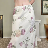 Fashion Sexy Skirt Women Summer New Print Casual High Wais White Skirt Streetwear Party Elegant Simple Sweet Maxi Skirts Female