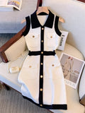 Knit Knitted Bodycon Wrap Office Ladies Mini Dress Women 2024 Fashion Japan Korean Kpop Bodycon Wrap Slim Short Dresses