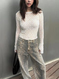 Vintage Leopard Print Jeans Women Baggy High Waist Y2k Streetwear Hip Hop Wide Leg Pants Harajuku Casual Denim Trousers