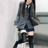 Sweet Wind Sweater Spring and Autumn V-neck Cotton Knitted Sweater Academy Style JK Uniform Cardigan Student Girl Role Play