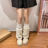 New Winter Snow Boots Women's Thick Sole Fur Integrated Short Boots with Plush and Thickened Anti Slip and Warm Cotton Shoes