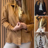 Brown Single Breasted Lapel Loose Jacket For Woman Casual Warm Long Sleeve Coat 2024 Autumn Lady High Street Outerwear