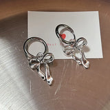 DERMEARNE Punk Style Dangle Earrings Unique Detachable Star Heart Drop Earrings Statement Jewelry Fashion Simple Hoop Earrings