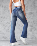 DERMEARNE Straight Denim High Waist Pants Women Ankle Length Solid Jean Washed Zipper Fly Basics Vintage Loose Fit Pockets 2024 Summer