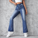 DERMEARNE Straight Denim High Waist Pants Women Ankle Length Solid Jean Washed Zipper Fly Basics Vintage Loose Fit Pockets 2024 Summer
