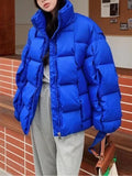 DERMEARNE Winter Jackets for Women 2024 Thick Warm Loose Fashion Quilted Jacket Female Interchange High Street Green Baggy Puffer Coat