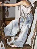 DERMEARNE Women's Baggy Lantern Wide Leg Casual Denim Trouser Cool Girl High Waisted Streetwear Fashion Pants Female Loose Jeans