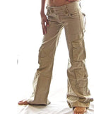 DERMEARNE Women's Cargo Pants 2025 Autumn New Fashion Pocket Design Low Waist Multi Loose Straight Workwear Pants Female Casual Clothing