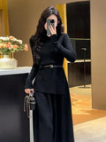 DERMEARNE Women's Crochet Dresses New In High Quality Luxury Autumn and Winter Female Knit Dress Loose On Sales Long Sleeve Korean Fashion