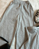 Dermearne  Y2K Light Gray Pants Suit Womens Harajuku Sexy Slim Tube Tops Goth High Waisted Sweatpants Hot Girl Autumn Winter Two Piece Sets