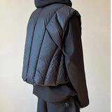 DERMEARNE high street irregular vest jacket for men and women in autumn and winter, with a niche and high-end design, cotton clothing