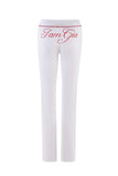 Dermearne iamgia Slim shoulder monogram print bright thread design slim hooded zipper short jacket trouser suit